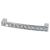Cut Glass Square Arched D-Bar Cabinet Pull Handle - 128mm Centres - Polished Chrome