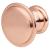 Rim Round Cabinet Knob - 30mm Diameter - Bright Copper