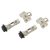 Clip-On Glass Door Cabinet Hinge - 95° - Inset - Zinc Plated - Pair