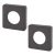 Square Passage Rose Cover - 52 x 52mm - Black Nickel