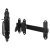 Heavy Duty Gothic Suffolk Gate Thumb Latch - 255 x 50mm - Epoxy Black
