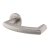 Satin Stainless Steel Styled Return to Door Handles on Round Rose