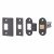 Contract Bolt Through Tubular Latch - 67mm Case - 46mm Backset - Radius/Square - Black