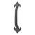 Antique Black Iron Fleur de Lys D-Bar Door Pull Handle - Screw Fix - 230 x 50mm