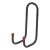 Tubular Garage and Shed Double Storage Hook - 120mm Depth - Black & Red