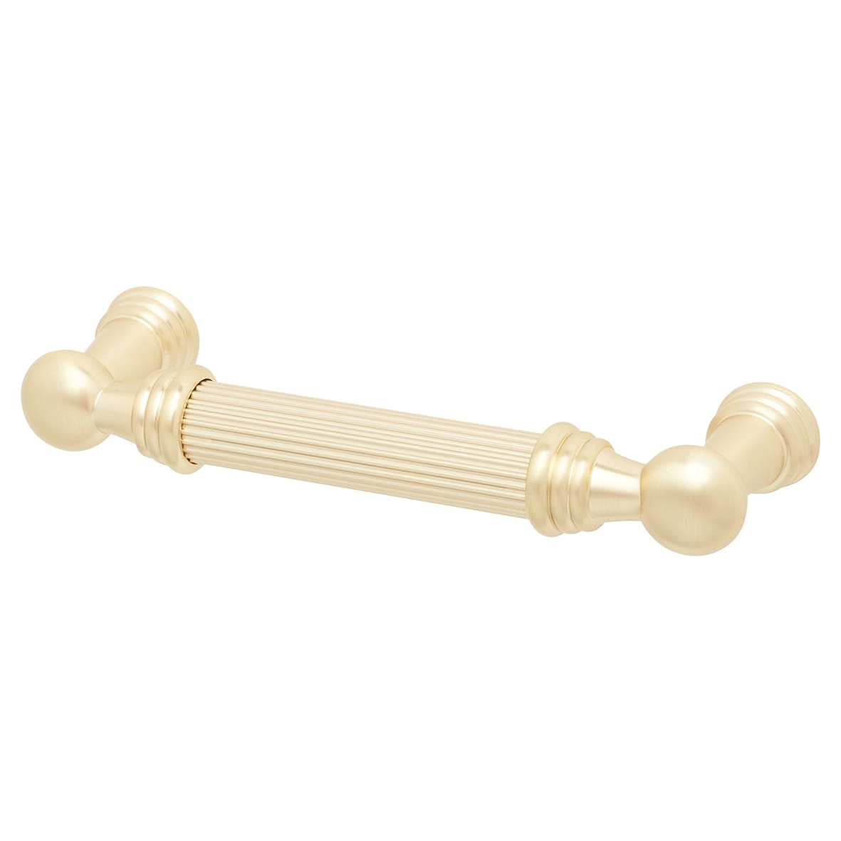 Whitby Lines 10mm T-Bar Cabinet Pull Handle - 96mm Centres - Satin Brass