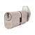 J2X13 Pattern 5 Pin 74mm Oval Thumbturn Cylinder - 37mm Turn + 37mm - Satin Chrome