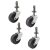 Classic Furniture Castor - Peg Fixed - 43kg Max Weight - 31mm Diameter - Black -Pack of 4