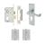 Satin Chrome Victorian Scroll Euro Lock Door Handles Pack