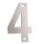 100mm Screw Fix Door Numeral - 4 - Polished Stainless Steel