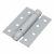 Adjustable Self Closing Fire Door Spring Hinge - 102 x 76 x 3mm - Satin Chrome - Pack of 3