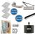 Heavy Duty Latch Door Handle on Rose Fire Door Kit & Dorgard Holder - Stainless Steel