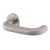 Satin Stainless Steel 19mm Return to Door Handles on Round Rose