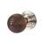 Rosewood Knob & Polished Nickel Rose Beehive Mortice Door Knob - 58mm Rose Diameter