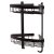 Wirework Large Corner Shower Basket - Two Tier - 390 x 312 x 209mm - Matt Black