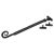 Monkey Tail Casement Window Stay - 12"/311mm Length - Antique Black Iron
