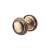 Antique Brass Lined Mortice Door Knob - 65mm Rose Diameter