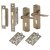 Antique Brass 3 Lever Sashlock Door Handles Pack - Rome Range