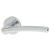 Polished Chrome Door Handles on Round Rose - Condor Range
