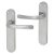 Satin Chrome Latch Door Handles - Sassari Range - 182 x 39mm