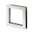 Twin Glazed Square Vision Panel - 360 x 360mm - Brushed Stainless Steel