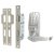 Digital Code Lock and Sashlock with Key Override - Brushed Steel