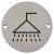 Shower Door Sign - 75mm Diameter - Polished Stainless Steel