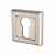 Square Escutcheon - 50 x 50mm - Euro - Satin Nickel