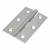 Steel Butt Door Hinge - 75 x 50mm - Durosil Silver Finish