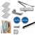 Medium Duty Latch Door Handle on Rose Fire Door Kit - Power Size 2-4 - Aluminium