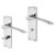 Polished Chrome Bathroom Door Handles - Rimini Range - 151 x 42mm