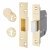 Heavy Duty:2007 5 Lever Deadlock - 81mm Case - 58mm Backset - Polished Brass