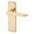 Polished Brass Budget Straight Latch Door Handles - Mia Range - 153 x 42mm