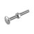 Carriage / Coach Bolt with Nut - M10 x 65mm - Zinc Plated - Pack of 5