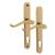 Gold uPVC Scroll Multipoint Door Handles - 92mm c/c - LH - Balmoral Range