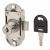 Wardrobe Locking System - 74 x 30mm - Keyed to Differ - Polished Chrome