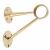51mm Solid Brass Bar Rail Angled Stem Bracket - Polished