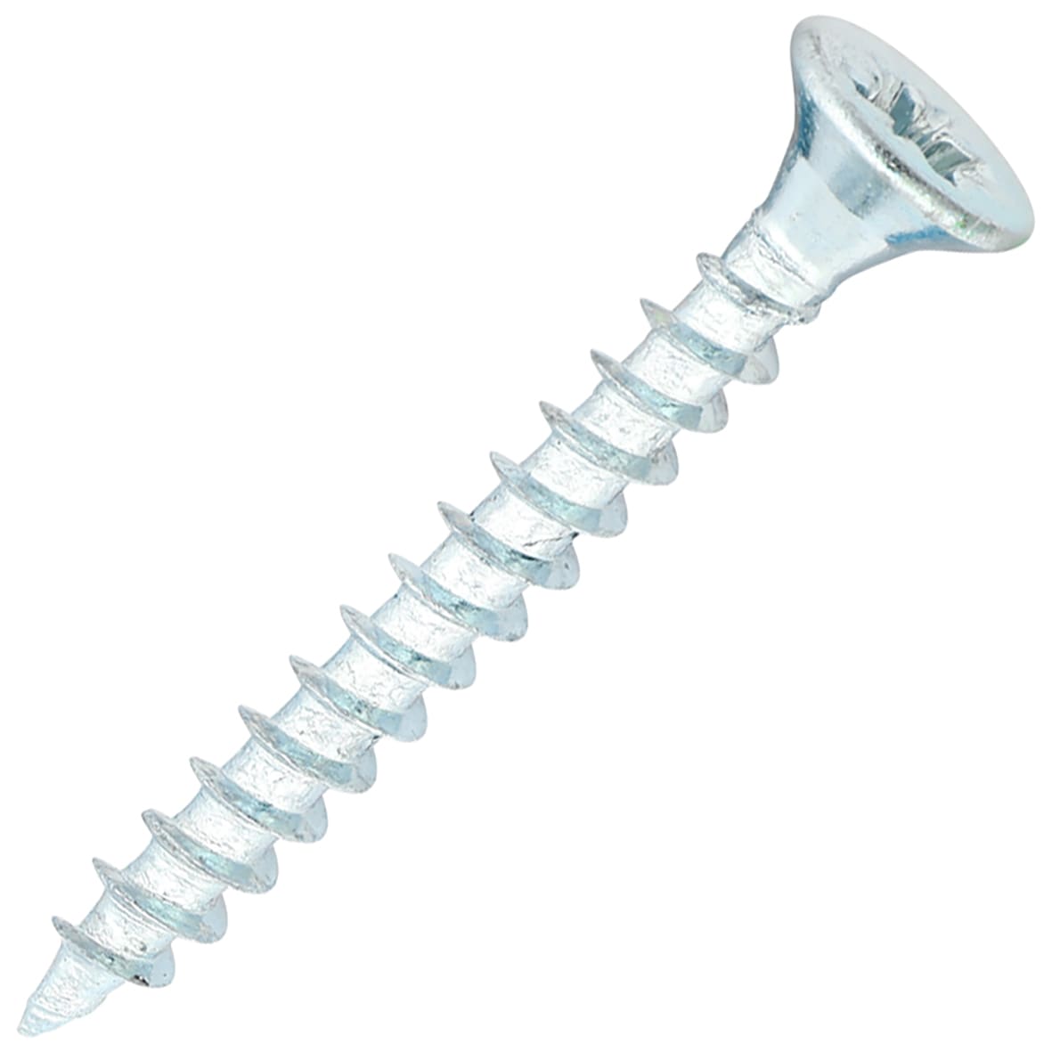 General Purpose Pozi Countersunk Chipboard Wood Screws - 3.5 x 30mm - Zinc Plated - Pk of 200