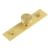 Murray Round Cabinet Knob on Plain Backplate - 30mm Diameter - Satin Brass