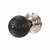 Ebony Knob & Polished Nickel Rose Beehive Mortice Door Knob - 58mm Rose Diameter