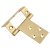 Cranked Type 1 Flush Cabinet Hinge - 51 x 16 x 1mm - Polished Brass - Pack of 5 Pairs