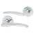 Satin Chrome Door Handles on Round Rose - Eloise Range