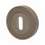 Escutcheon - 52mm Diameter - Keyhole - Black Nickel