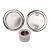 Round 3 Piece Flush Handle Set - Polished Chrome