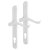 White uPVC Scroll Multipoint Door Handles - 92mm c/c - RH - Balmoral Range