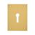 Jumbo Escutcheon - 65.5 x 47.6mm - Keyhole - Polished Brass