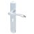 Polished Chrome Keyhole Lock Door Handles - Long Plate - Altea Range - 240 x 41mm