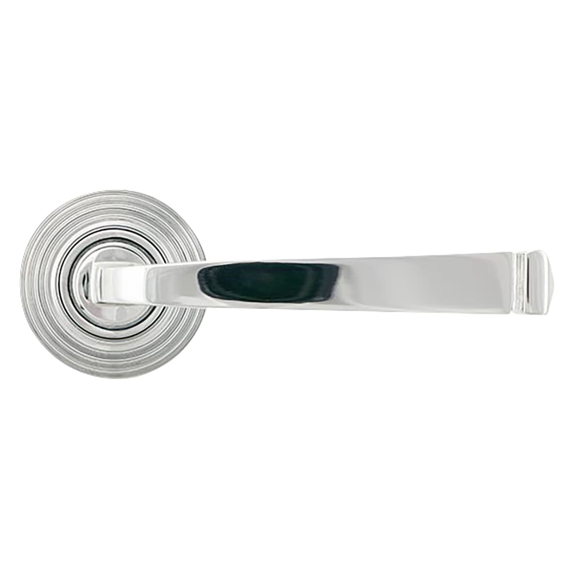 Polished Chrome Door Handles on Round Beehive Rose - Avon Range