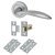 Satin Chrome Latch Door Handles on Rose Pack - Morgan Range