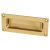 Rectangular Flush Cabinet Pull Handle - 102 x 45mm - Polished Brass